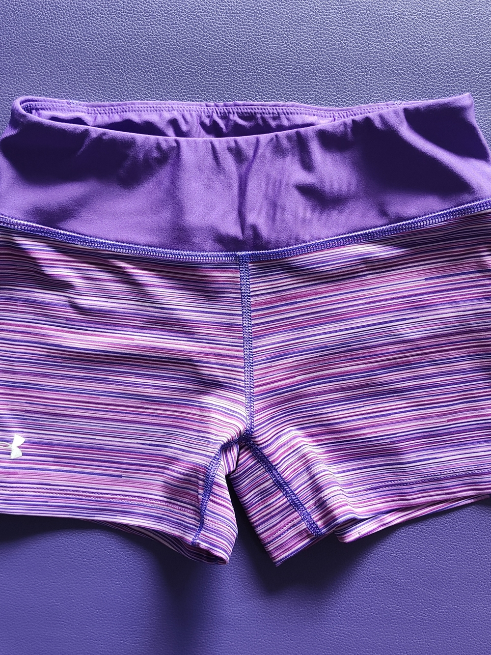 Under Armour Purple Striped Women's Bike Shorts